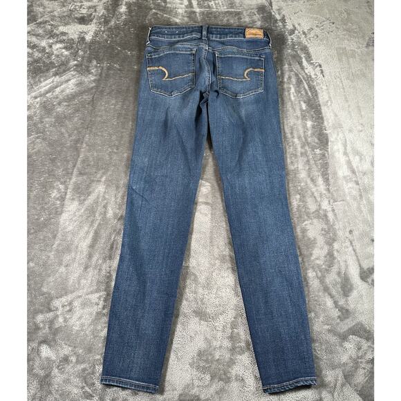 American Eagle Jegging Jeans Womens 4 Blue Denim Super Super‎ Stretch Pants - Picture 6 of 13